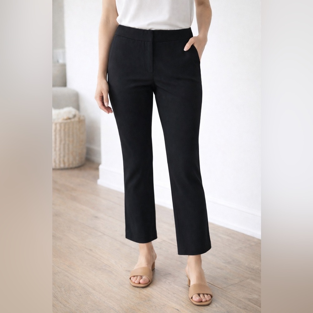 Dynamite Black Ankle Pants Size 8 – Stretch, Side Zip, Faux Back Pockets
